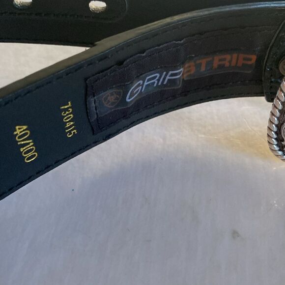 ARIAT Grip Strip Handcrafted Full Grain Leather Belt w/  Limited Edition Buckle - Picture 3 of 7